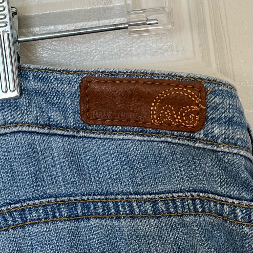 AG The Stevie Slim Straight Jeans Women's Light Wash Size 31 Made In USA Premium - Picture 5 of 8